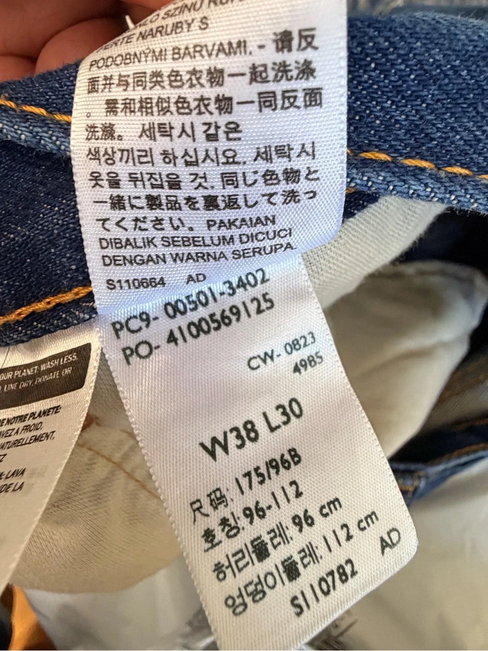 Levis Mens 501 Jeans size W38 L30